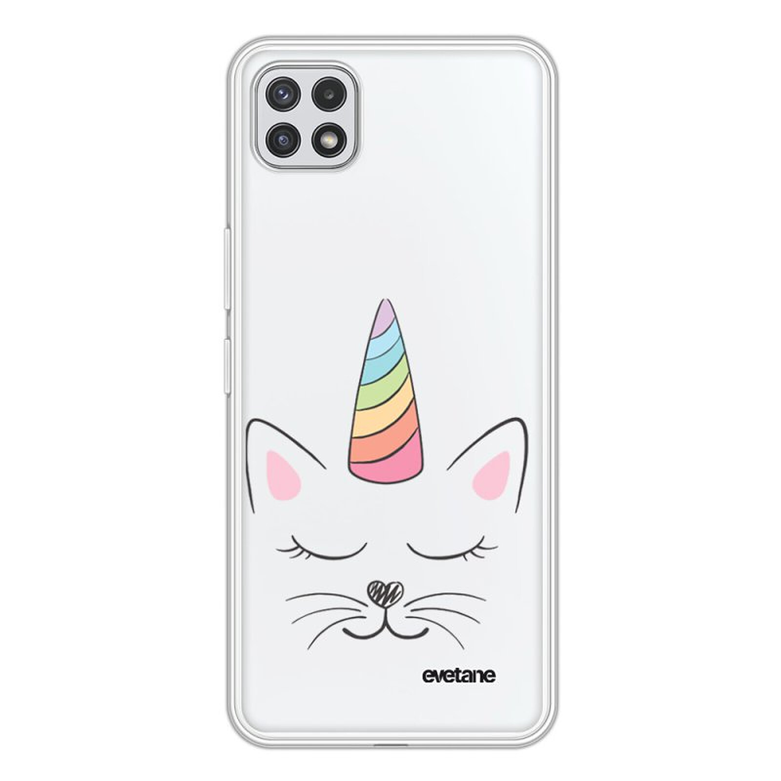 Evetane Coque Samsung Galaxy A22 5G 360 intégrale transparente Motif Chat  licorne Tendance - Coque téléphone Evetane sur LDLC