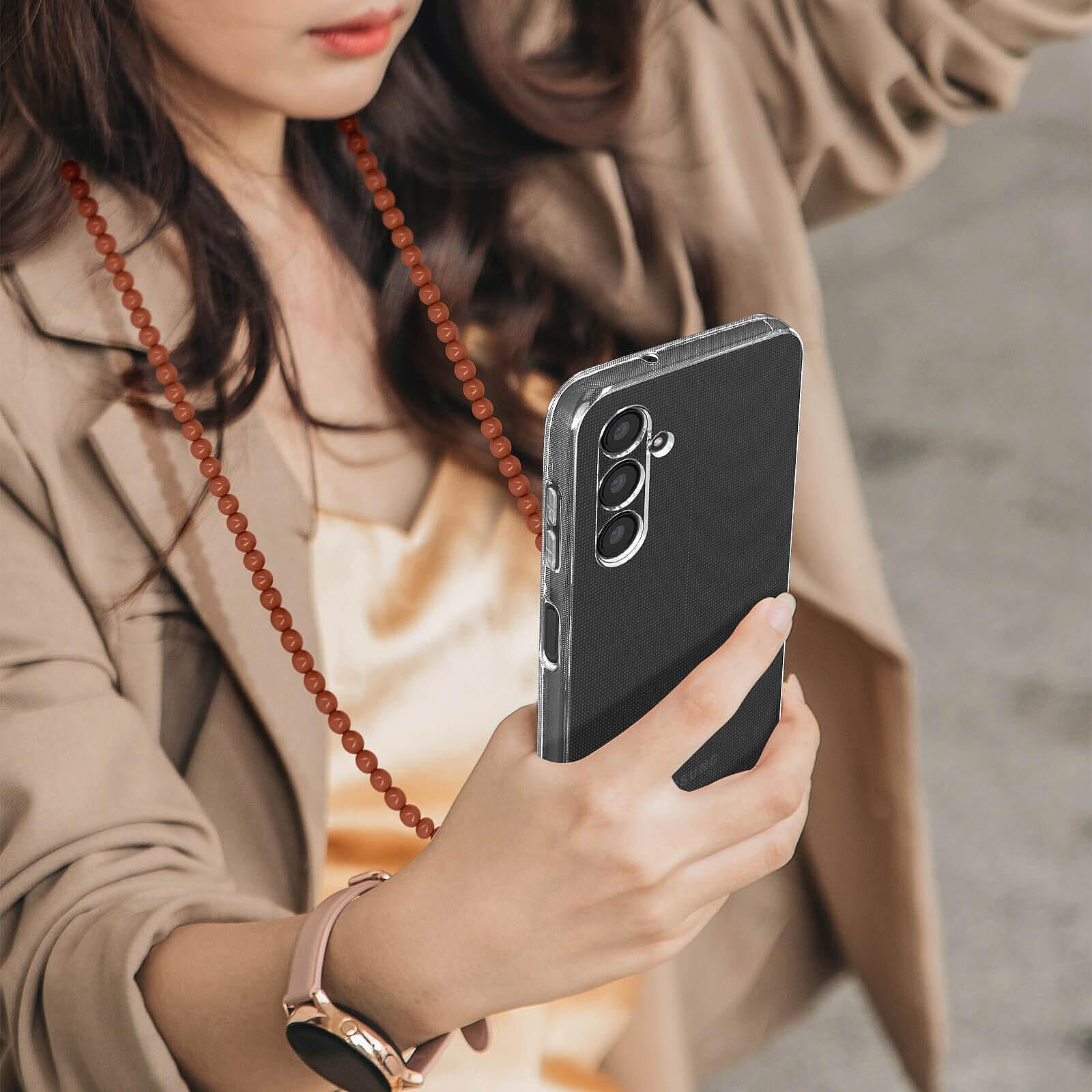 Avizar Bijoux Téléphone Perles 120cm avec Double Attache et Accroche  Universelle Marron Clair - Accessoires divers smartphone - LDLC