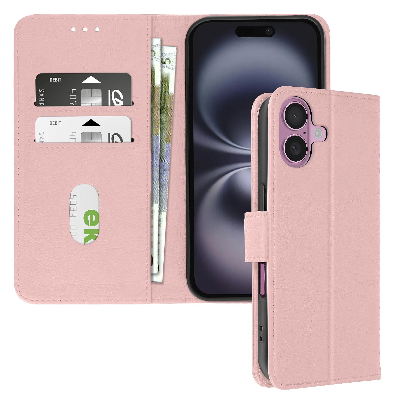 Avizar Tui Pour Iphone Plus Clapet Portefeuille Et Support Vid O Rose Champagne Coque