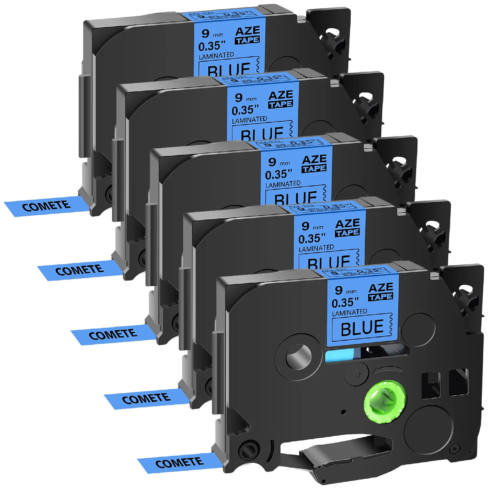 NineLeaf 1 lot de ruban d'étiquettes laminés compatibles avec
