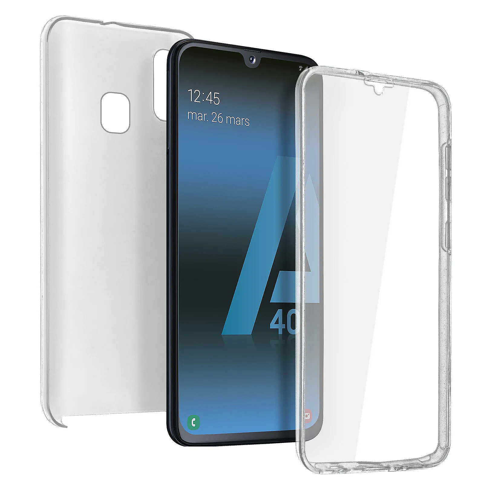 Avizar Coque Samsung Galaxy A40 Protection Arrière Rigide Avant Tactile