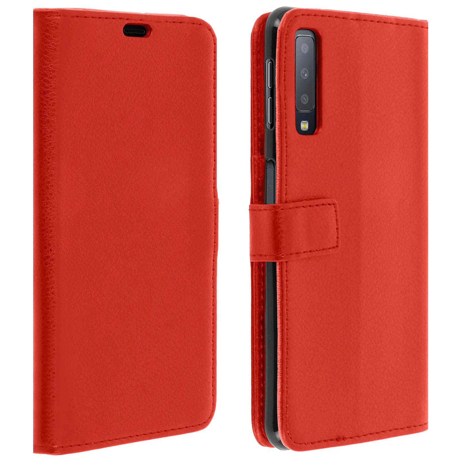 Avizar Housse pour Samsung Galaxy A7 2018 Étui pour Huawei Folio Coque Silicone Support Vidéo