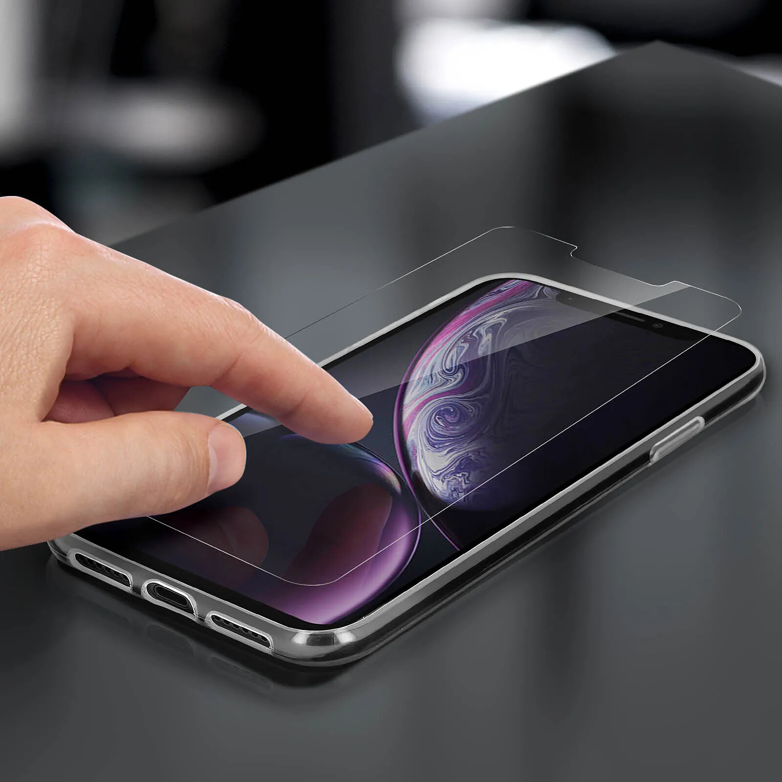 Vitre de protection intégrale en verre trempé pour iPhone SE 2020 - Lot