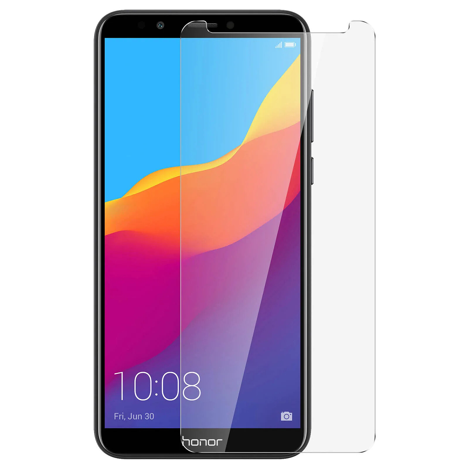 Pack Protection Huawei Y7 2018 – 2 Films En Verre Trempé + Coque étui – NEUF