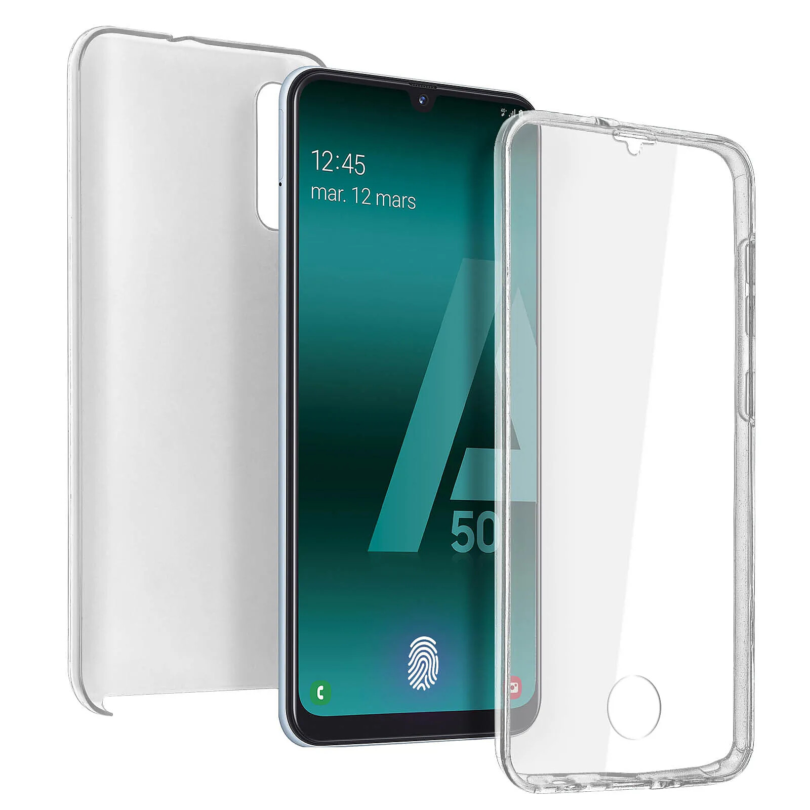 Avizar Coque Samsung Galaxy A50 Protection Arrière Rigide Avant Tactile