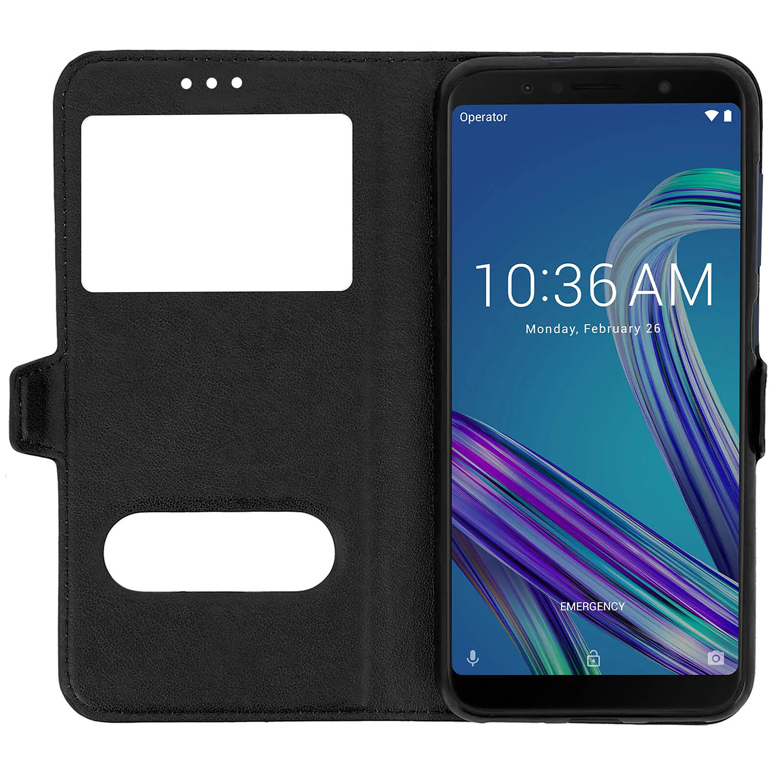 Étui Portefeuille Pour Asus ZenFone Max Pro (M1) - Housse Protection Rouge Avec 3 Fentes Cartes - Neuf
