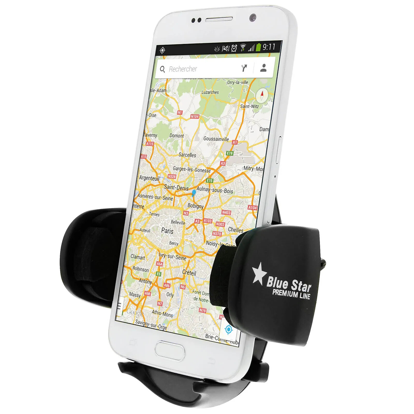Support Téléphone Universel Voiture, Fixation Sur Grille D'aération Par Clip - Robuste