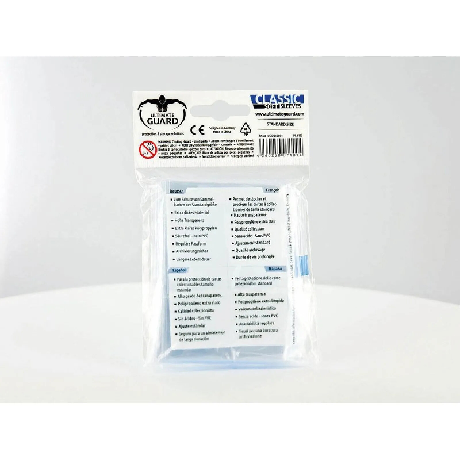 100 pochettes Katana format Standard Transparent - Ultimate Guard - Pochettes haut de gamme | Playin