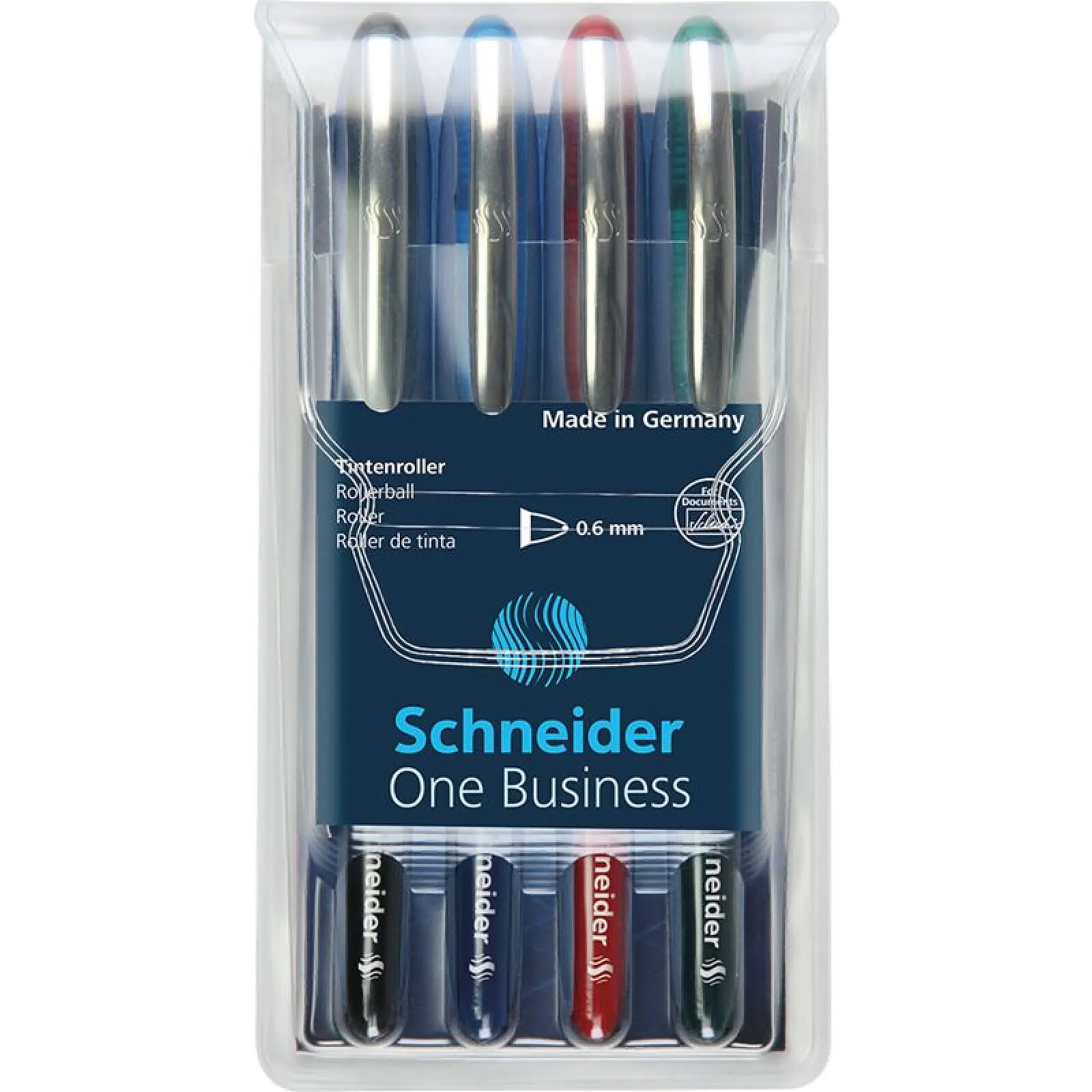 SCHNEIDER Roller à encre One Business 06 Pochette 4 assorti