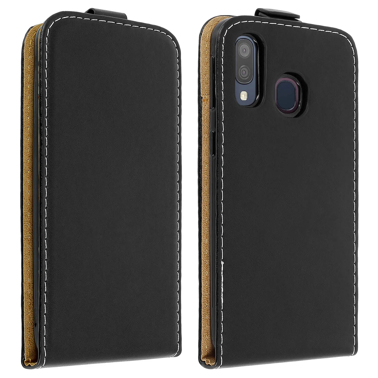 Avizar Étui pour Samsung Galaxy A40 Effet Lisse Clapet Vertical Porte-carte