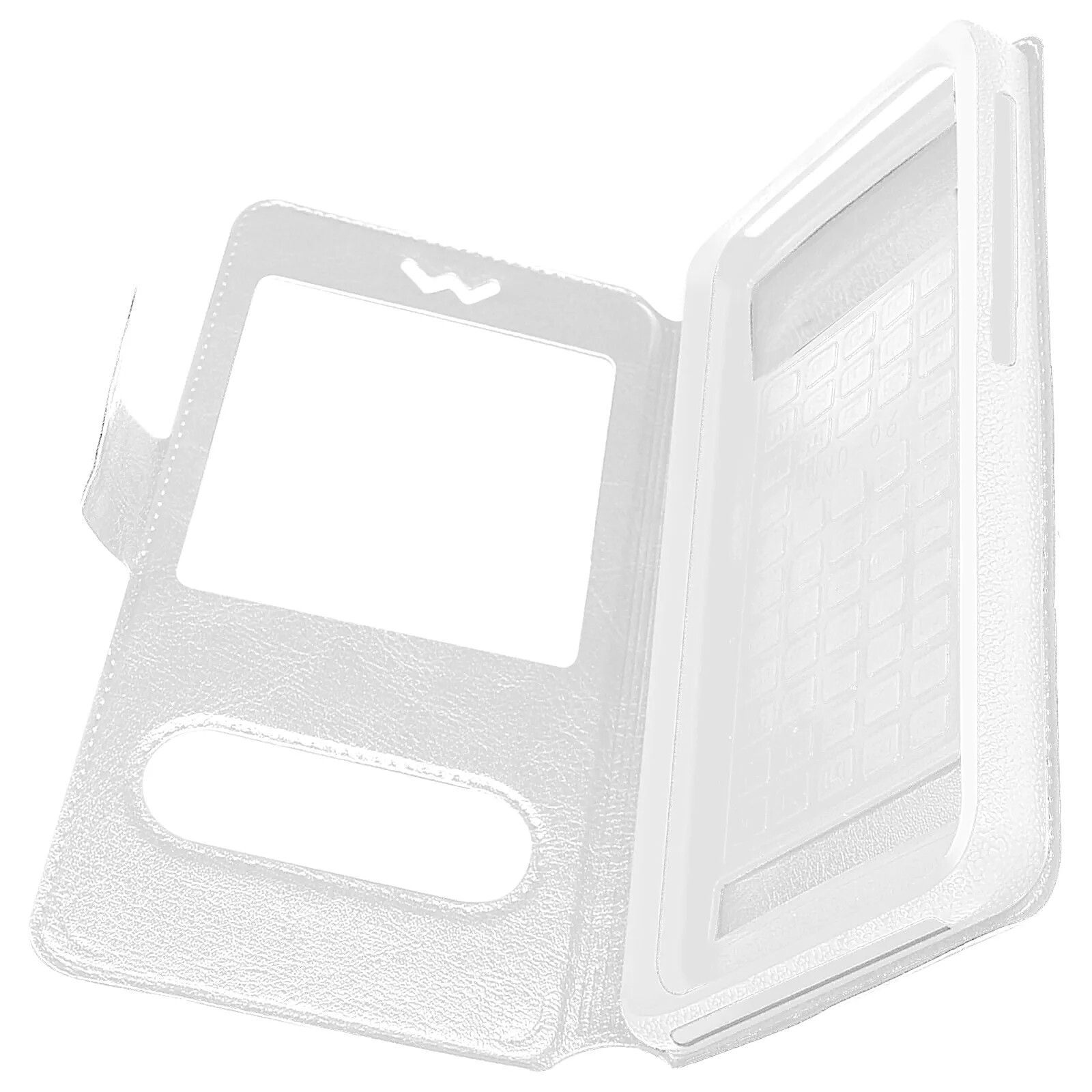 Etui AVIZAR Universel avec 2x Fenêtres Blanc XXL