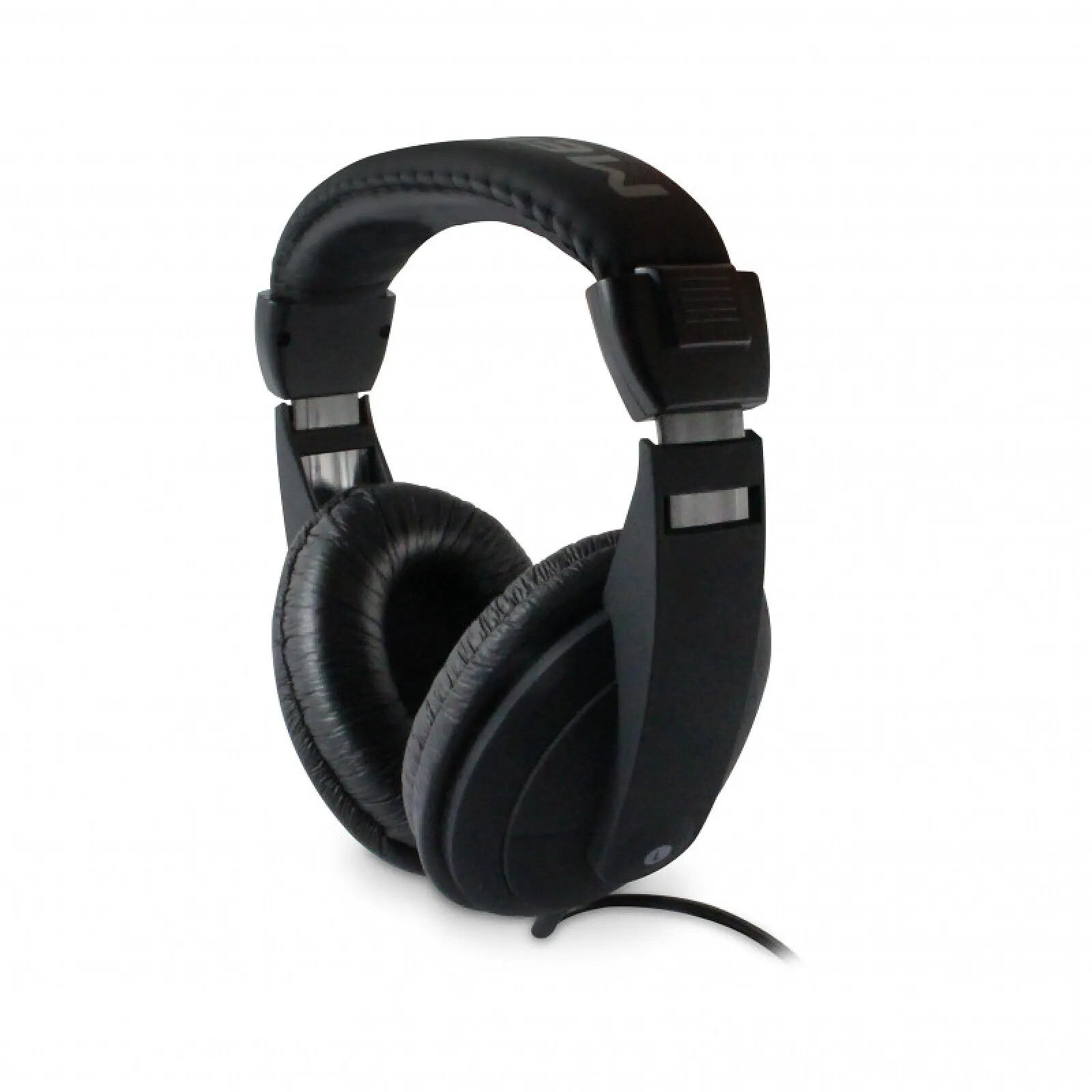 Metronic 480143 - Casque TV filaire Câble 6 m - Jack 3,5 mm + adaptateur 6,35 mm - Arceau réglable - TV, Hi-Fi - Noir