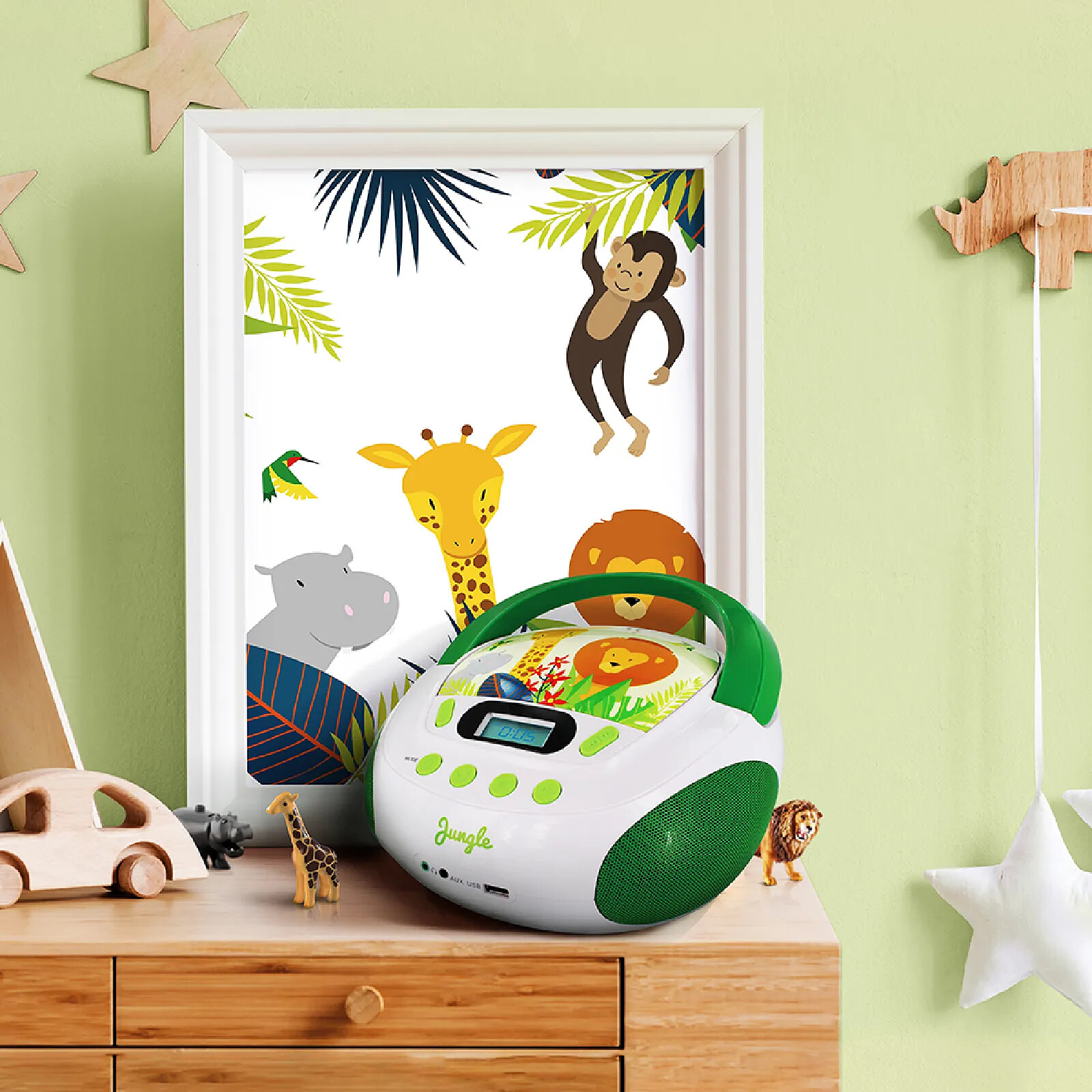 Lecteur CD MP3 Enfant Forest - Port USB, Entrée Audio, Casque