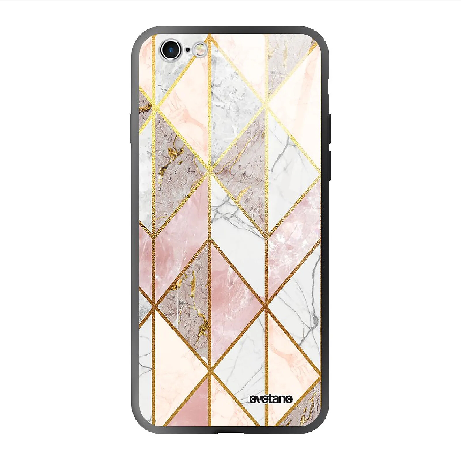 Evetane Coque en verre trempé iPhone 6 Plus / 6S Plus Marbre Rose Losange .