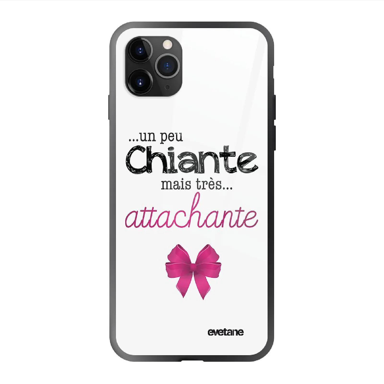 Evetane Coque en verre trempé iPhone 11 Pro Max Un peu chiante tres attachante .