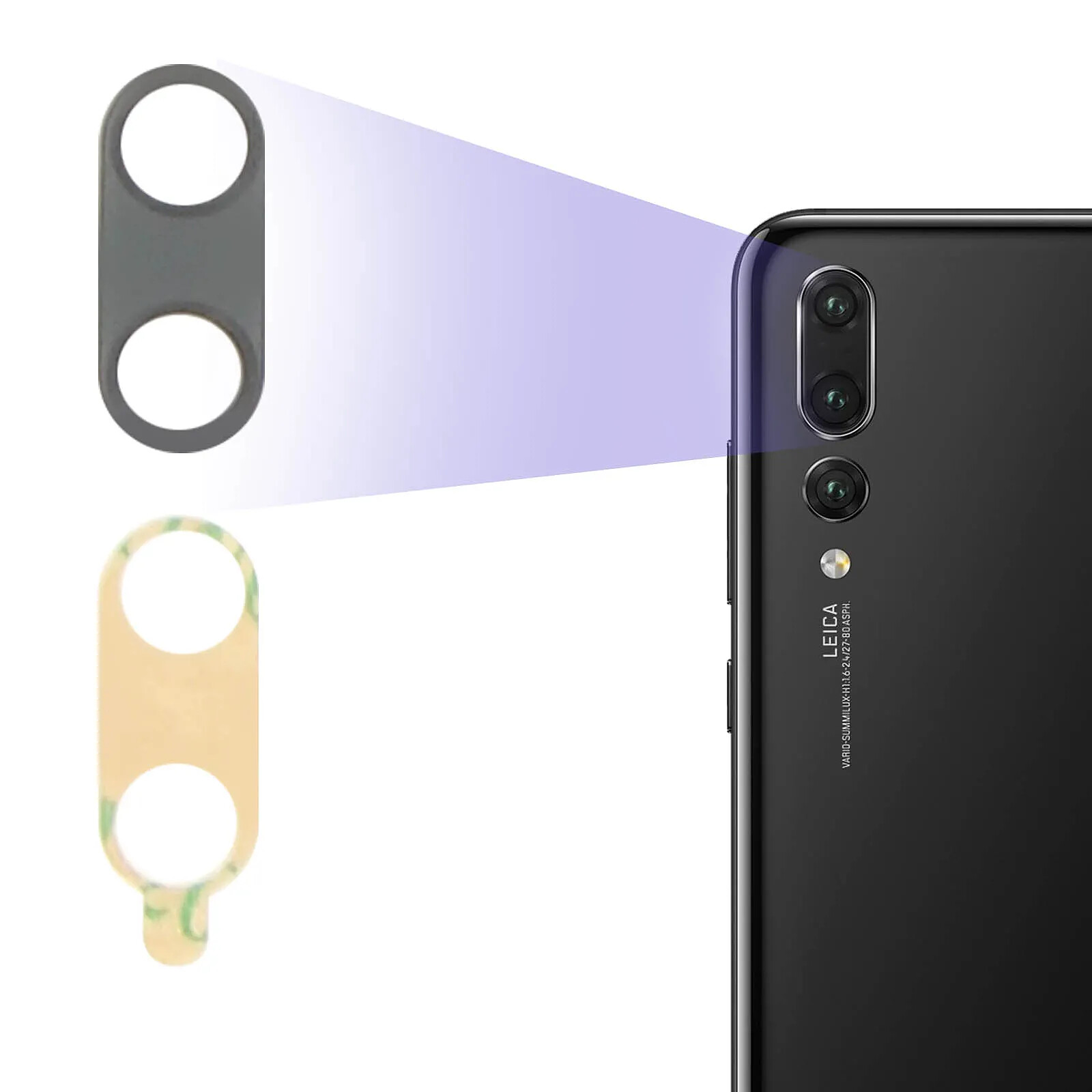 Avizar Lentille caméra arrière pour Huawei P20 Pro Verre protection