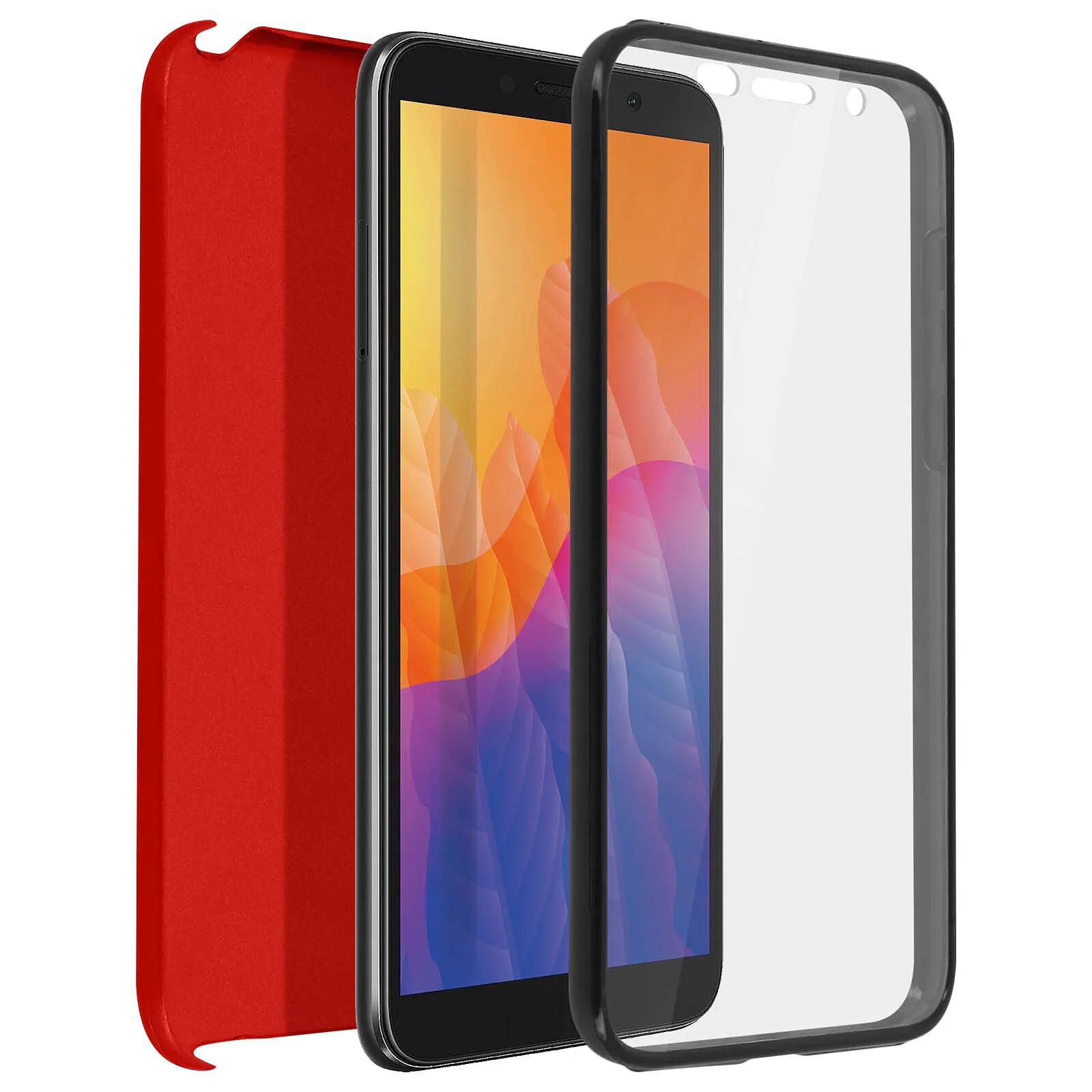 Avizar Coque Intégrale pour Huawei Y5p Protection Arrière Rigide et Avant Souple