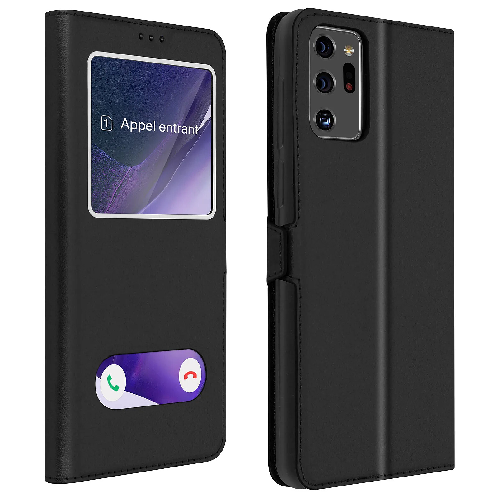 Avizar Housse pour Samsung Galaxy Note 20 Ultra Étui Intégral Double Fenêtre Support Vidéo
