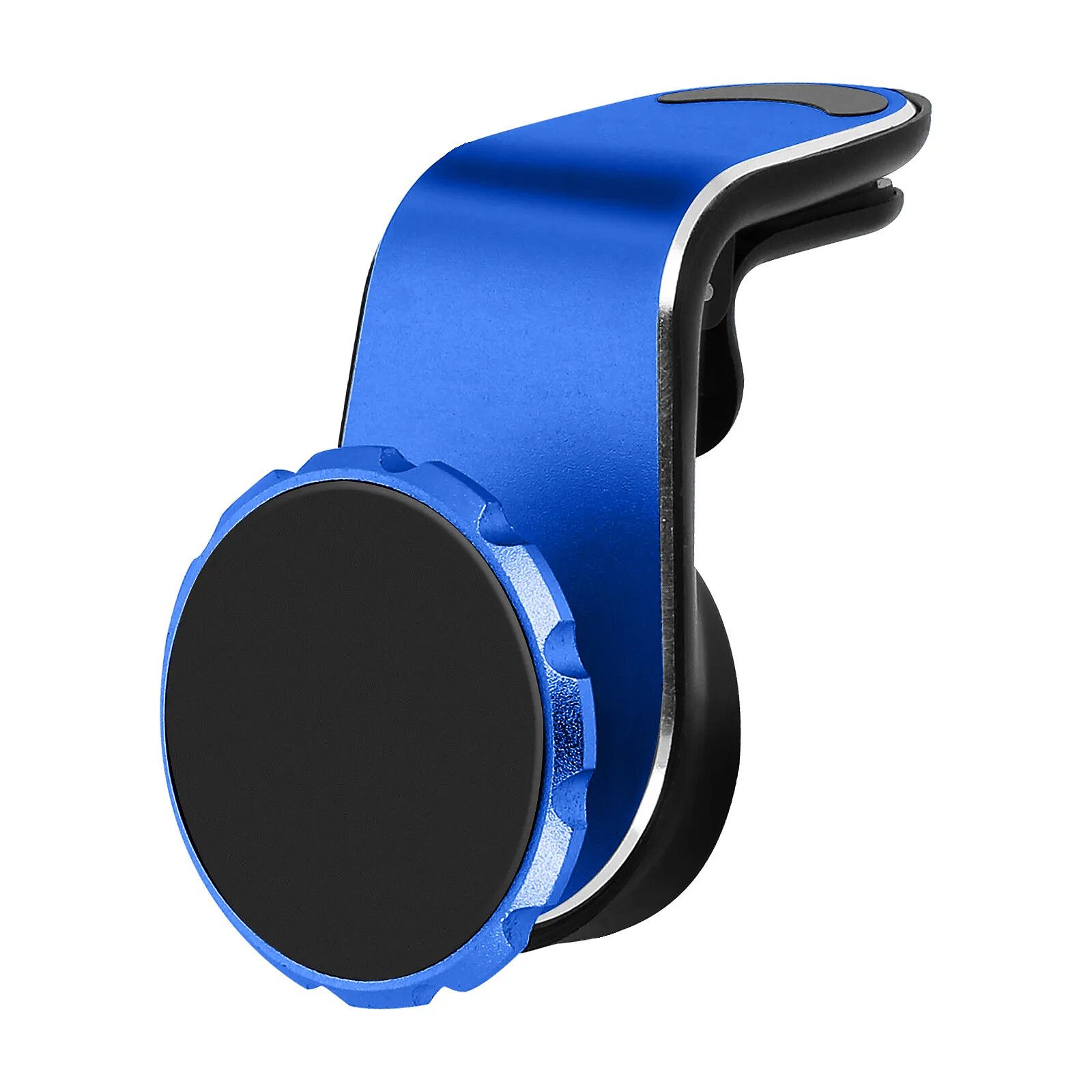 Support Smartphone Magnétique Pour Voiture - Fixation Sur Grille D'aération, Couleur Argenté