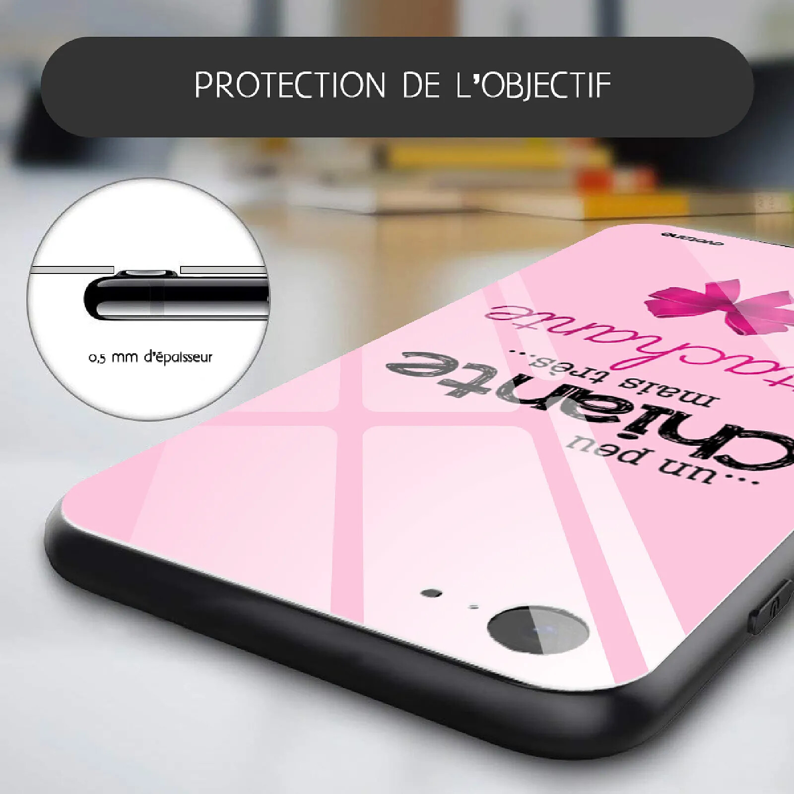 Evetane Coque en verre trempé iPhone 6 Plus / 6S Plus Un peu chiante tres attachante .