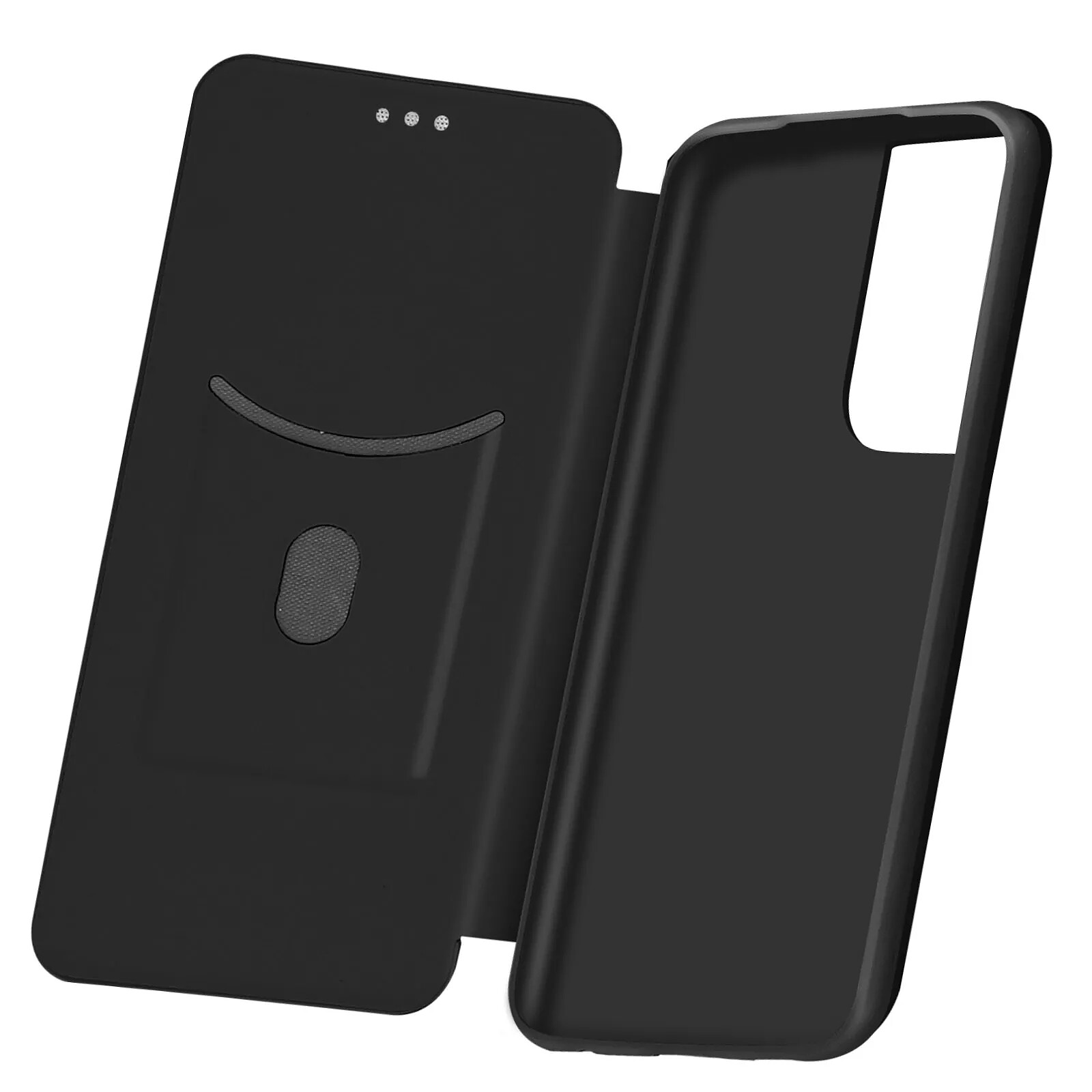 Avizar Housse pour Samsung Galaxy S21 Ultra Clapet Porte-carte Dragonne Effet Carbone