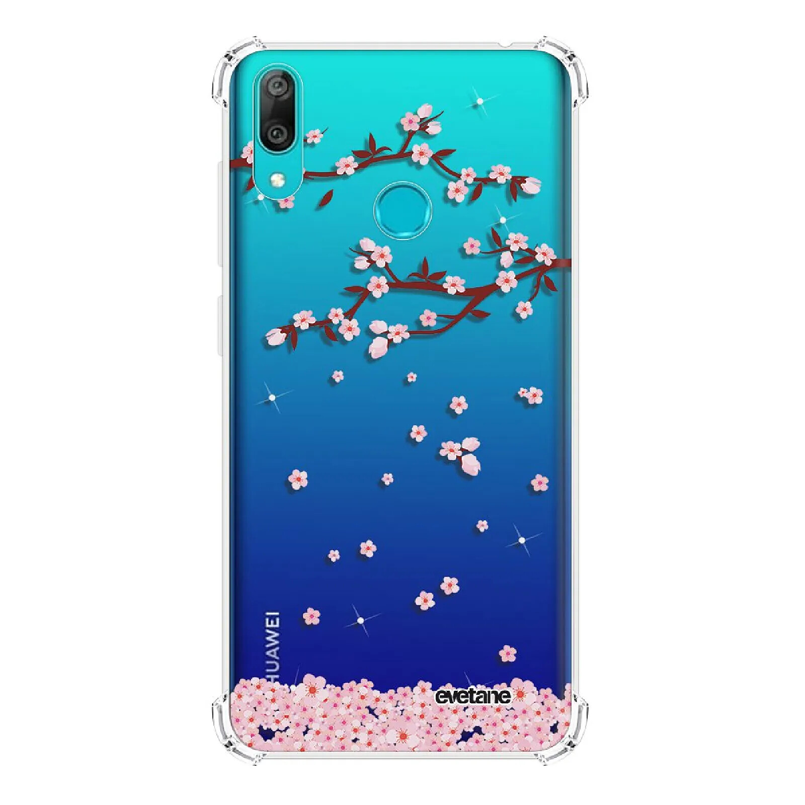 Coque TPU Souple Anti-Choc Pour Huawei P20 - Modèle Fleur Blanche - Marque NOVAGO