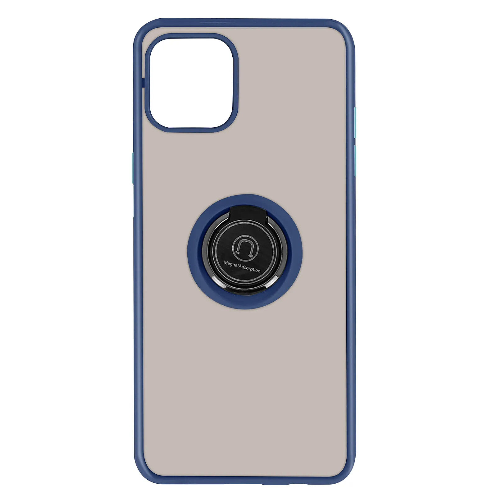 Avizar Coque pour iPhone 12 Mini Bi-matière Bague Métallique Fonction Support
