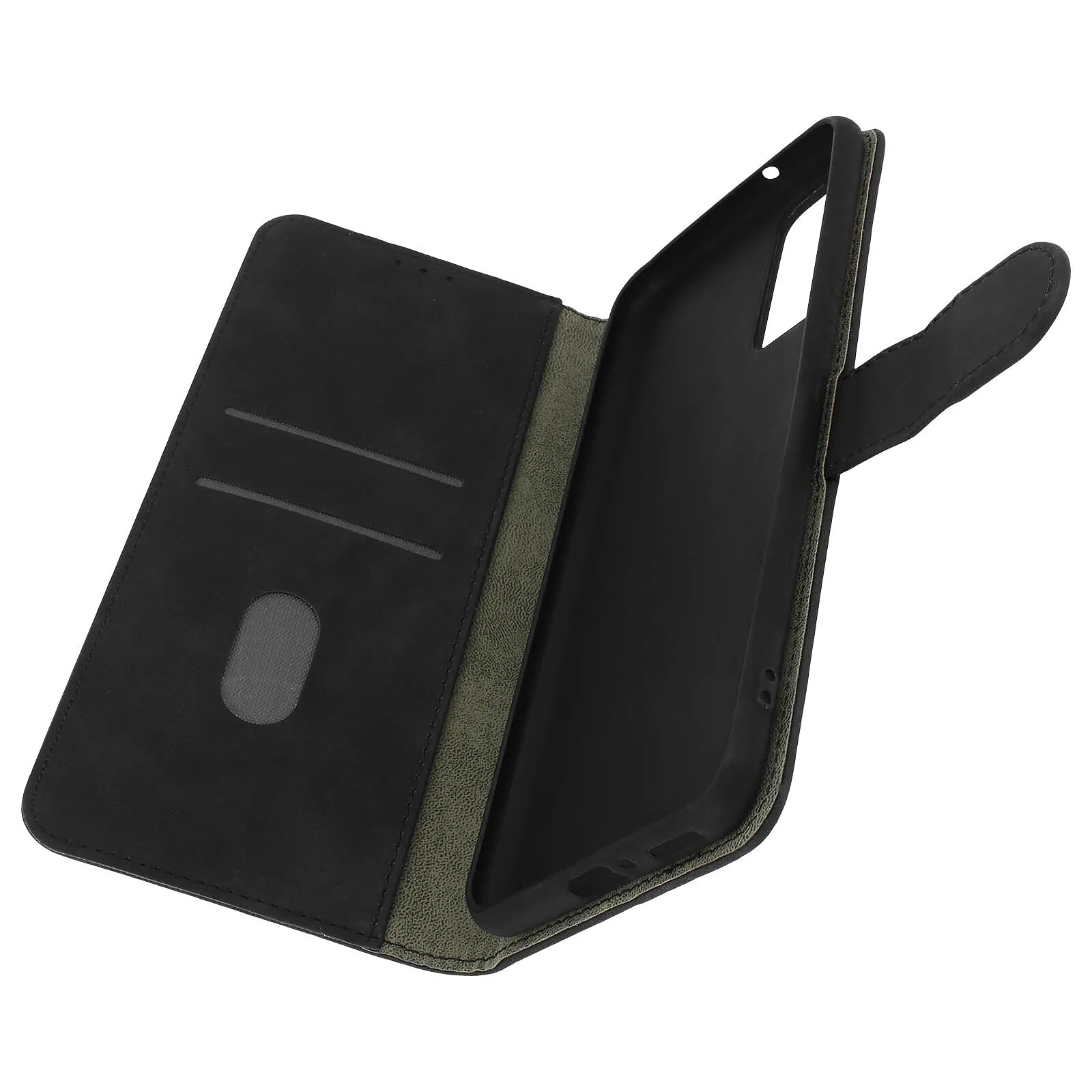 Étui Portefeuille Magnétique Avizar Pour Samsung Galaxy S25 FE - Similicuir Noir