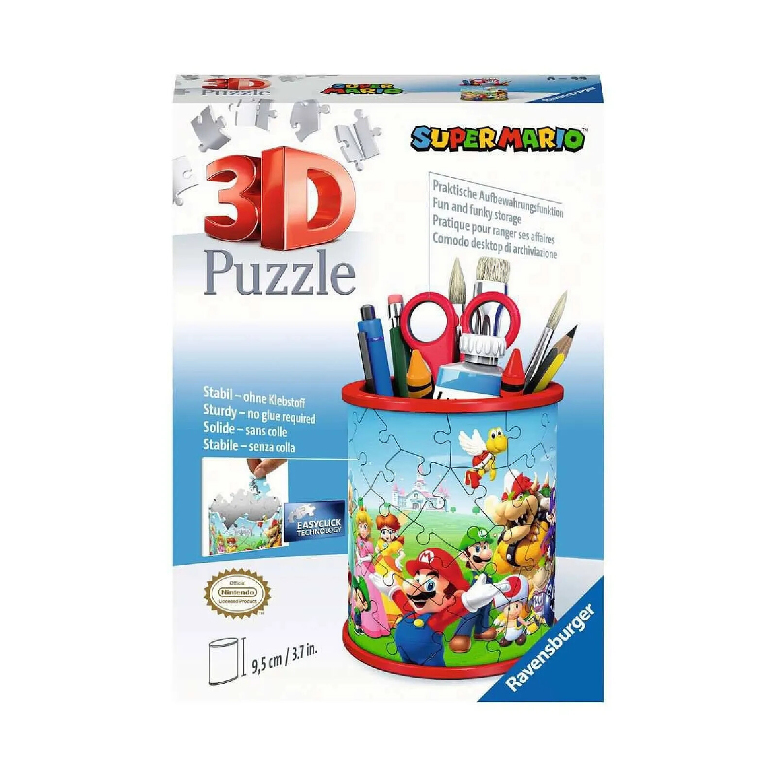 Super Mario - Puzzle 3D Pot à crayons (54 pièces)
