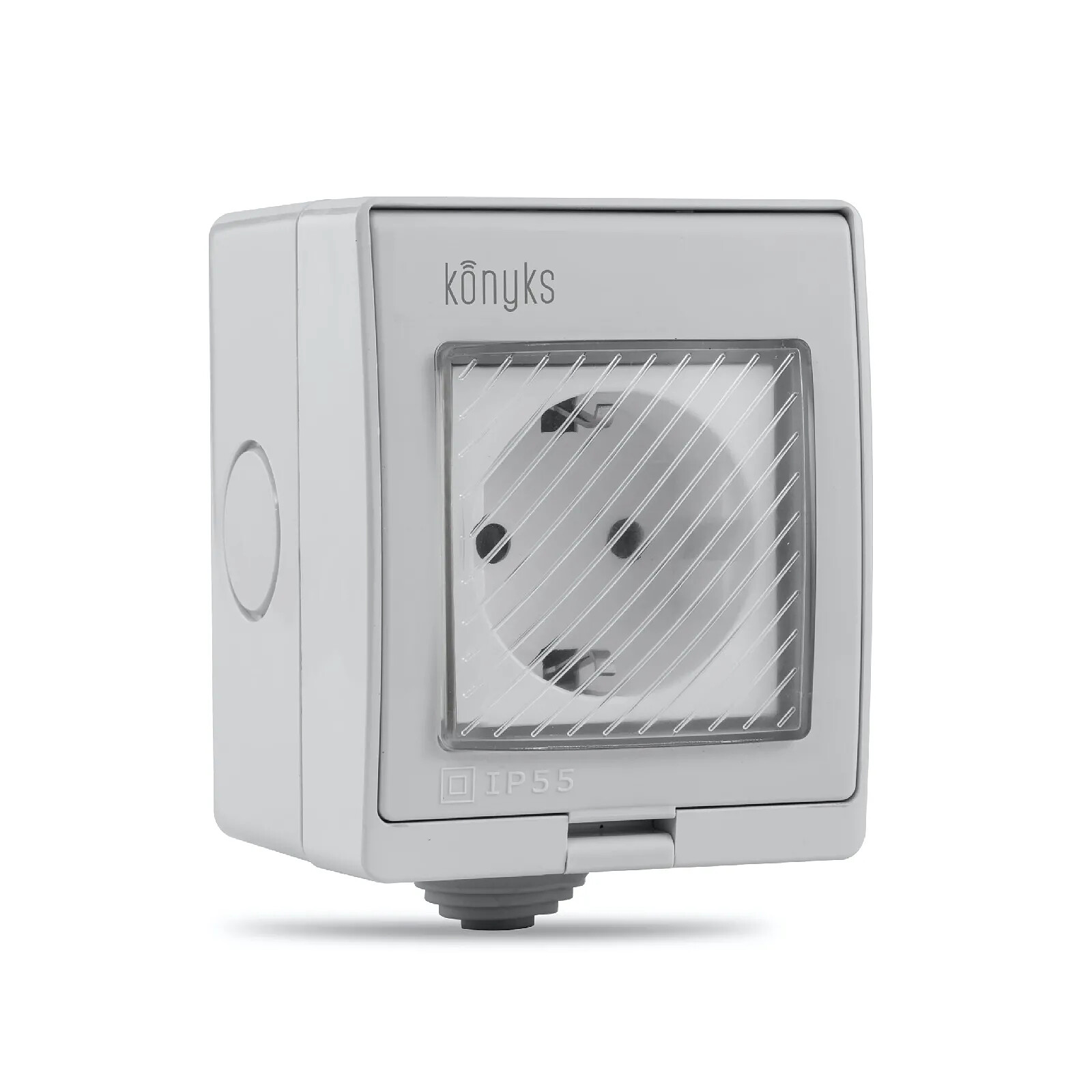 Prise Connectée Extérieure Konyks Pluviose - WiFi Bluetooth IP55 16A, Compatible Alexa
