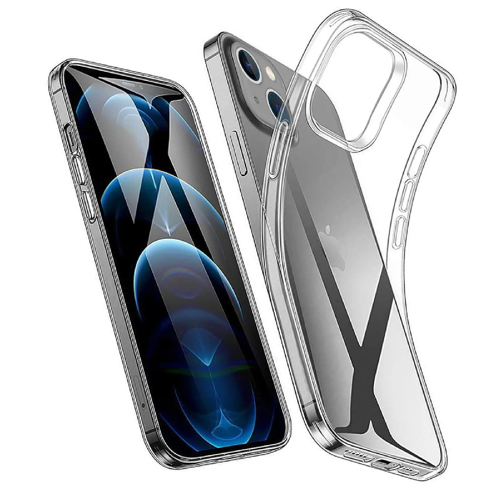 Evetane Coque iPhone 13 souple en silicone transparente Motif
