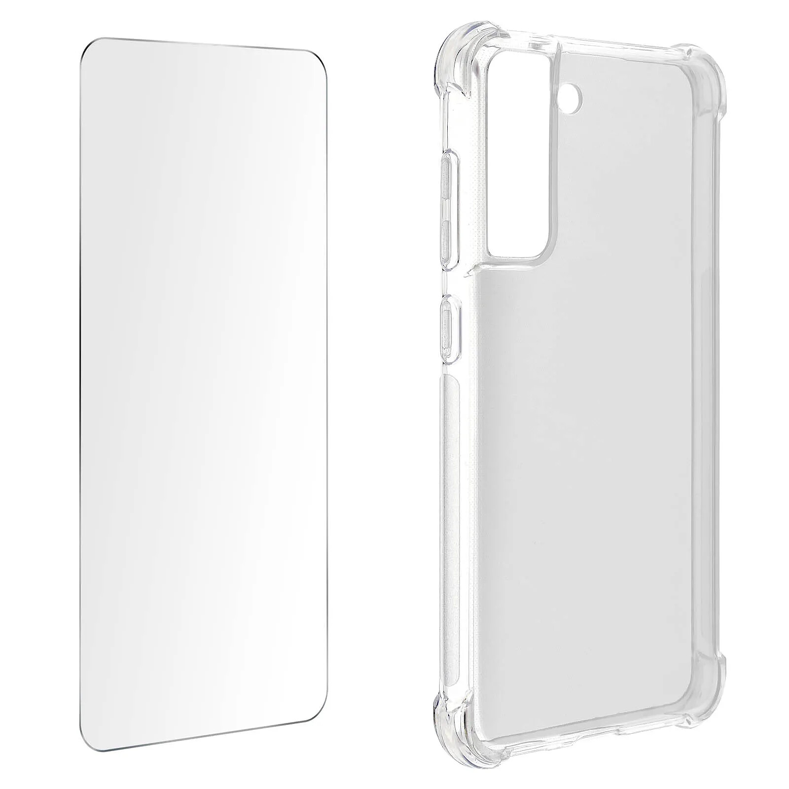 Avizar Pack Protection Samsung Galaxy S21 FE Coque Souple et Verre Trempé