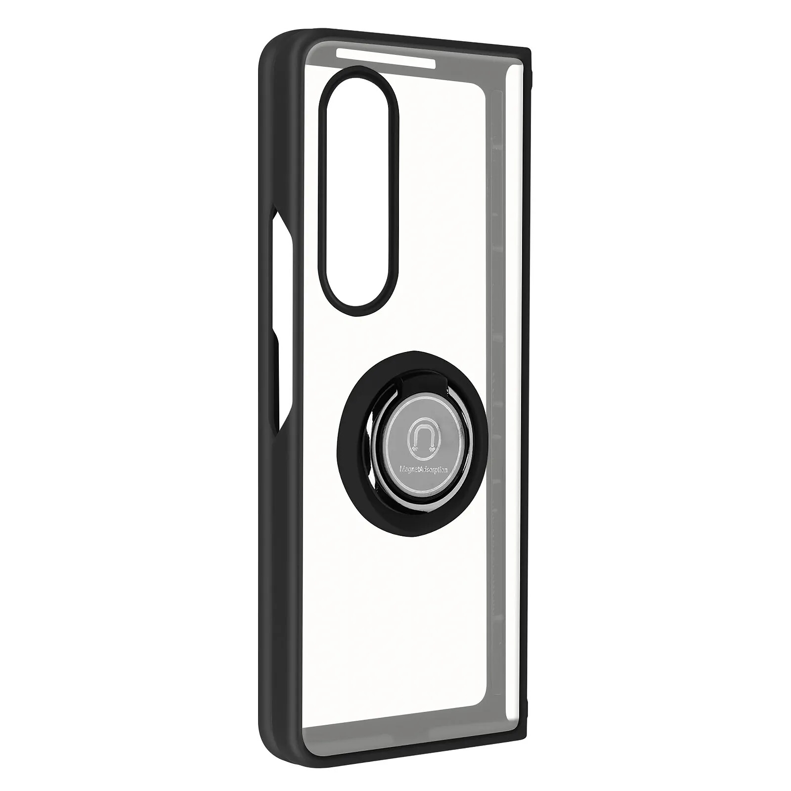 Avizar Coque pour Samsung Galaxy Z Fold 3 Bi-matière Bague Métallique Support Vidéo
