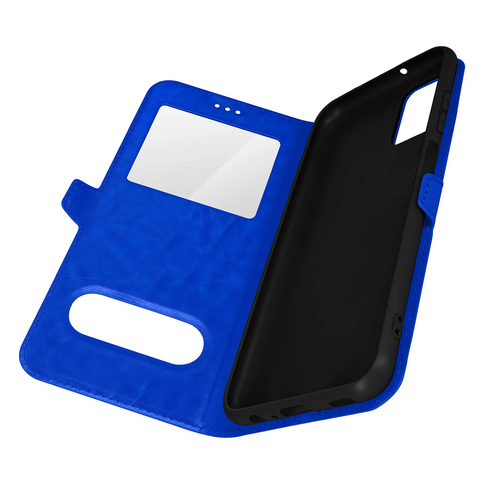Avizar Housse pour Samsung Galaxy A03s et A02s avec Clapet Double Fenêtre Support Vidéo