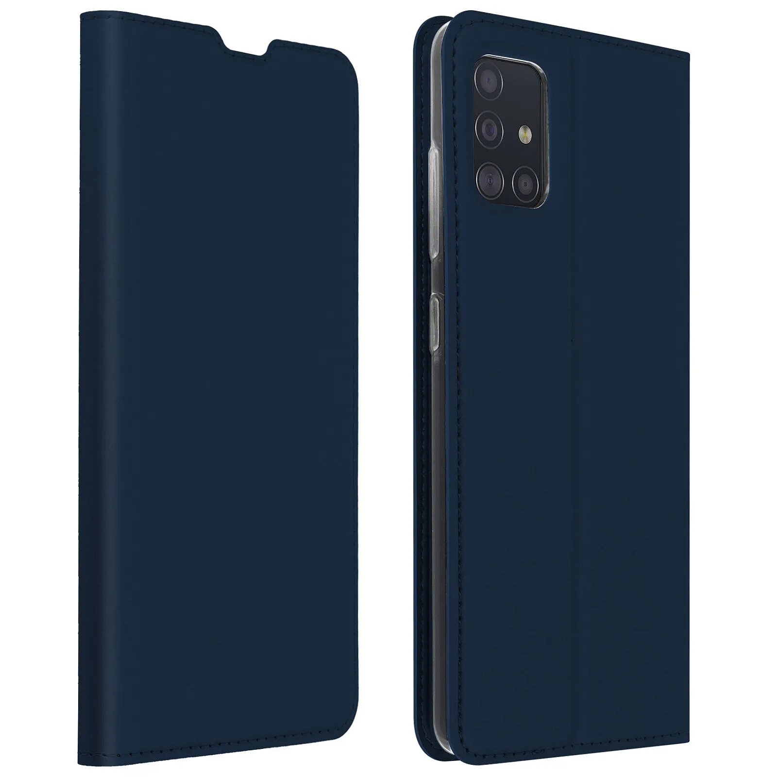 Dux Ducis Housse pour Samsung Galaxy A51 Étui Folio Porte-carte Support Vidéo Bleu nuit