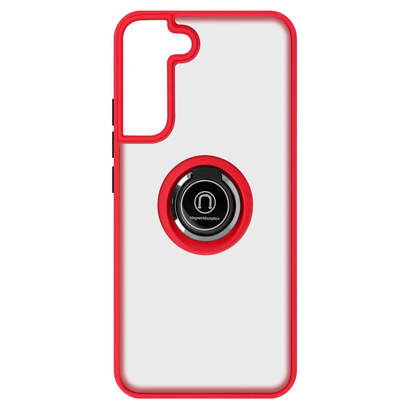 Avizar Coque pour Samsung Galaxy S22 Plus Bi-matière Bague Métallique Support Vidéo
