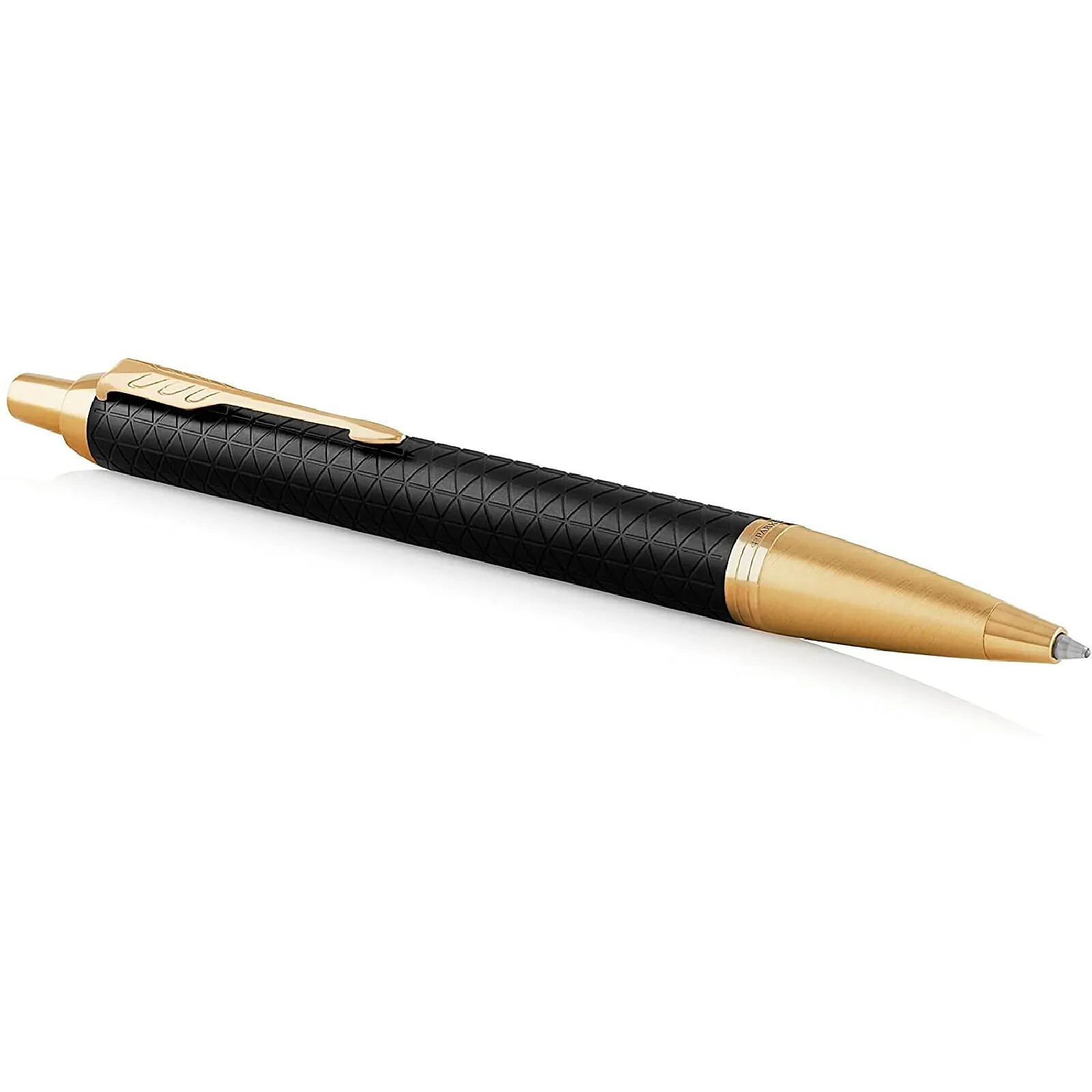 Stylo Parker IM Premium Bille Noir Brillant - Attributs Chromés, Neuf Sans Emballage