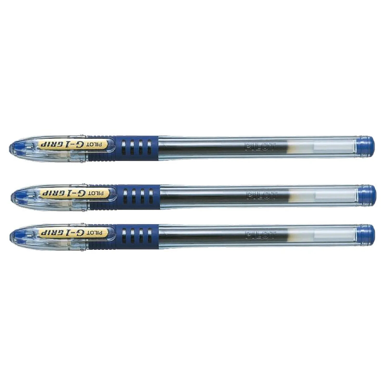 PILOT Stylo bille Gel G1 Grip pointe moyenne Bleu x 3