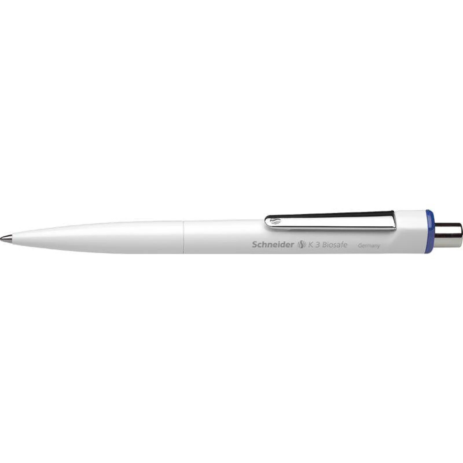 SCHNEIDER Stylo à bille K3 Biosafe blanc Pointe Moyenne Bleu x 10