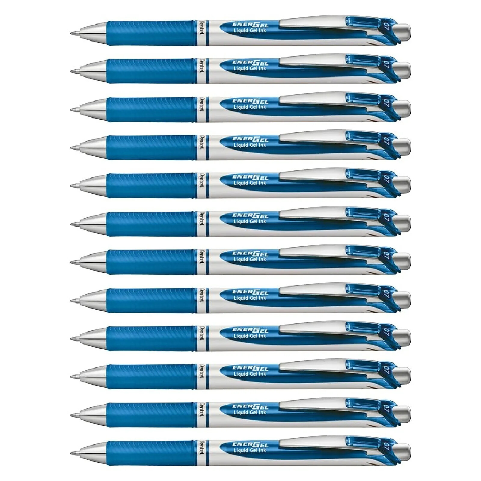 PENTEL Stylo Roller encre gel rétractable ENERGEL BL77 Pointe 0,7 mm bleu x 12
