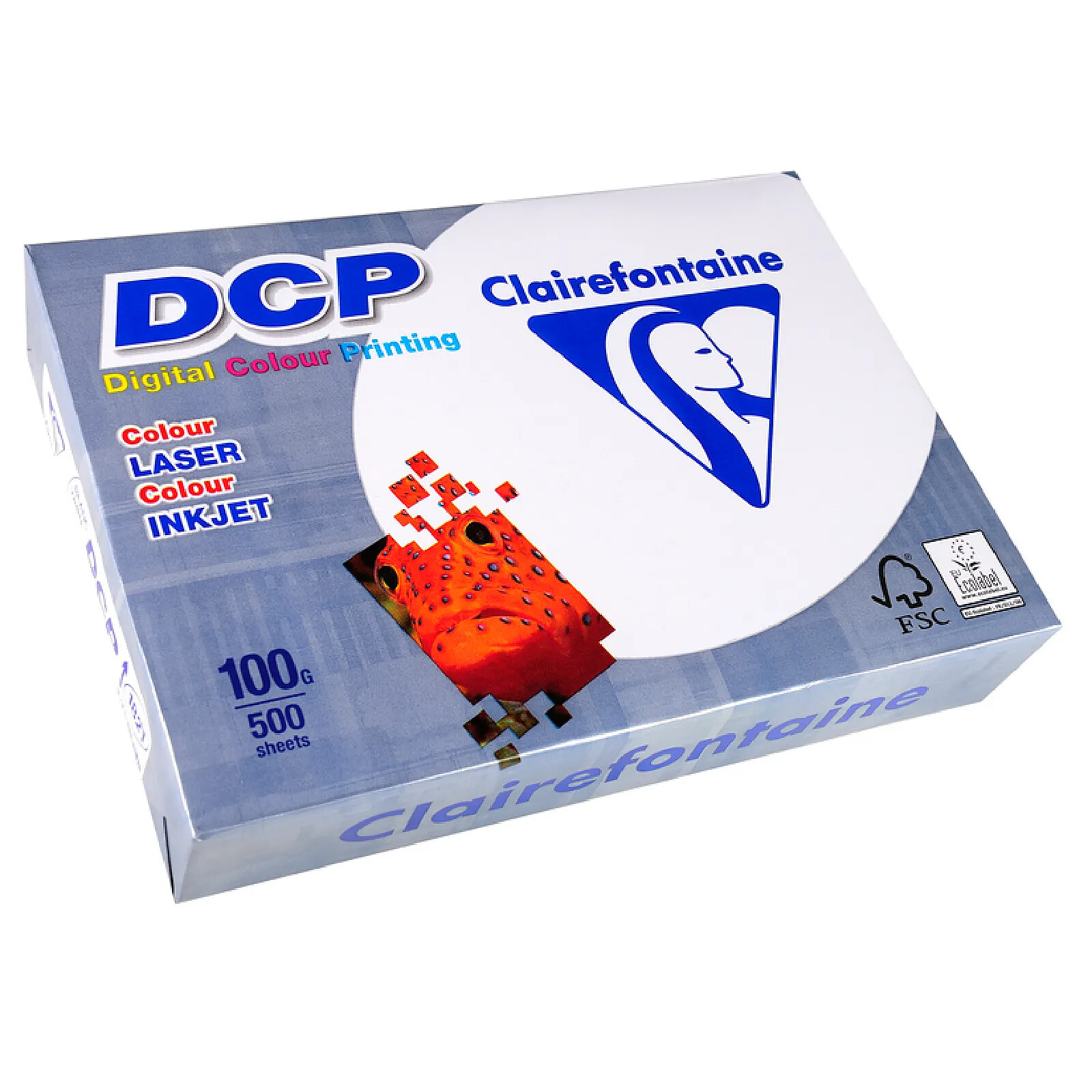 CLAIREFONTAINE Lot De 5 Ramettes Papier 125 Feuilles 300g A4 Blanc Certifié FSC