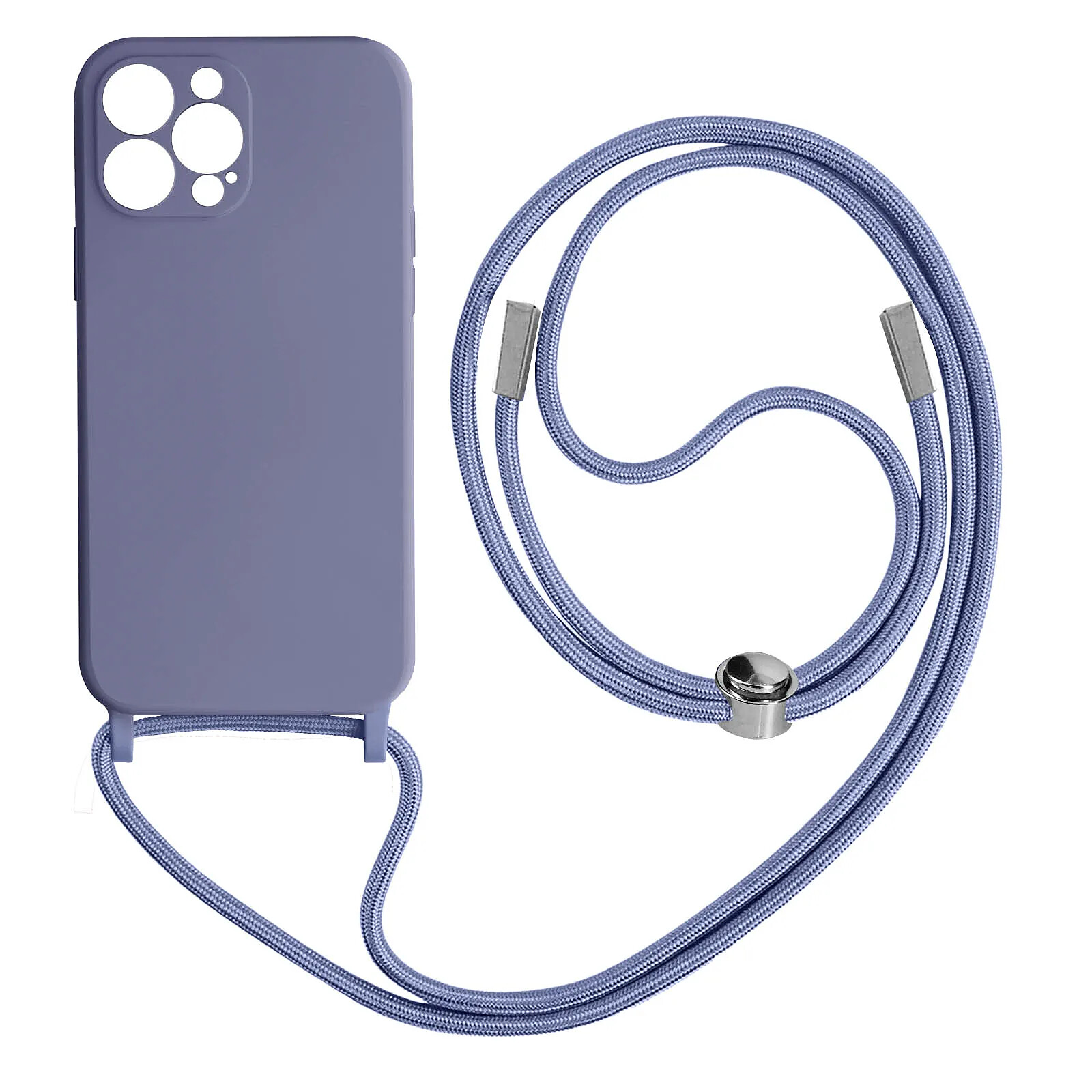 Avizar Coque Cordon pour iPhone 13 Pro Semi-rigide avec Lanière Tour du Cou 80cm