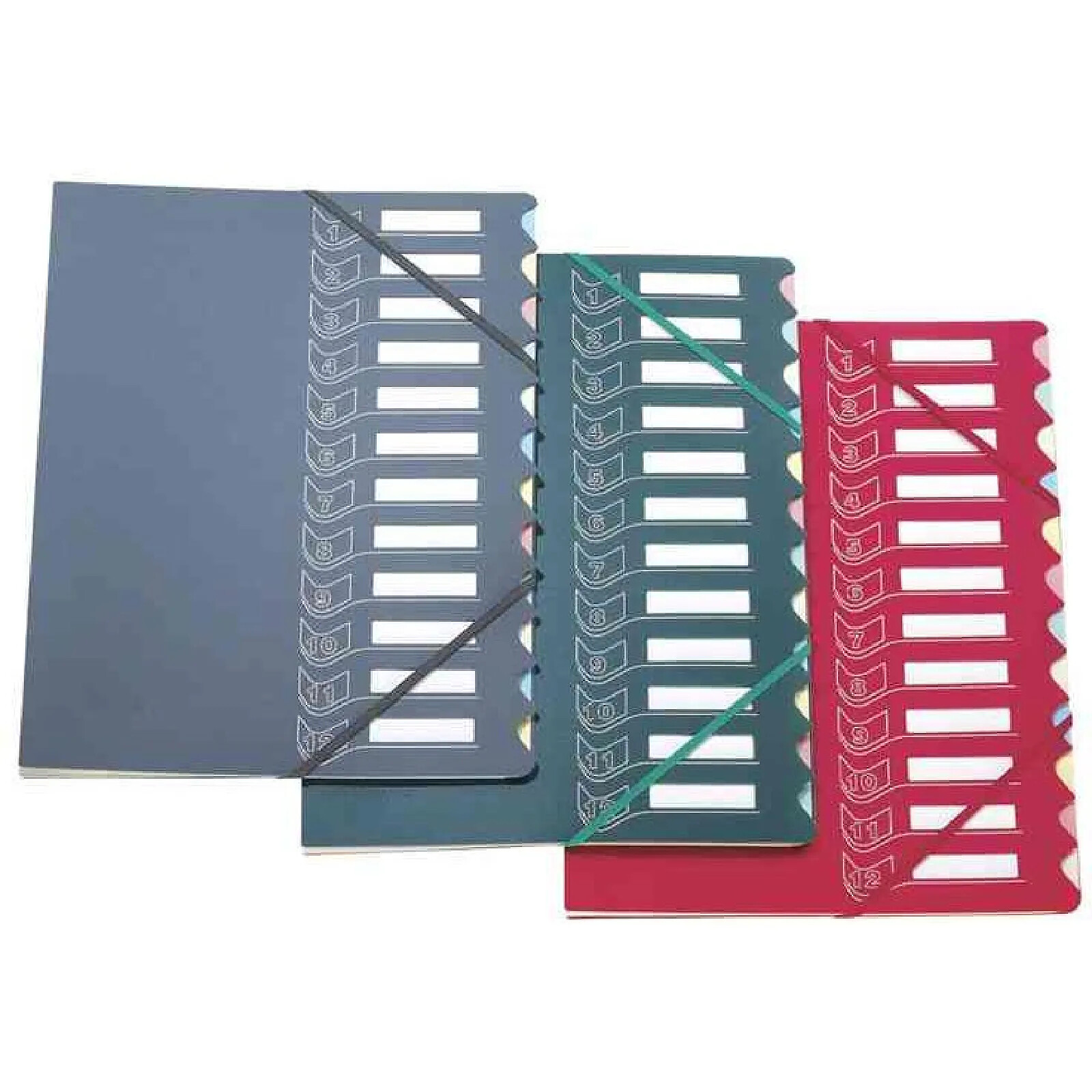 EXTENDOS Trieur à élastique série 437 - 12 touches polypro coloris ...