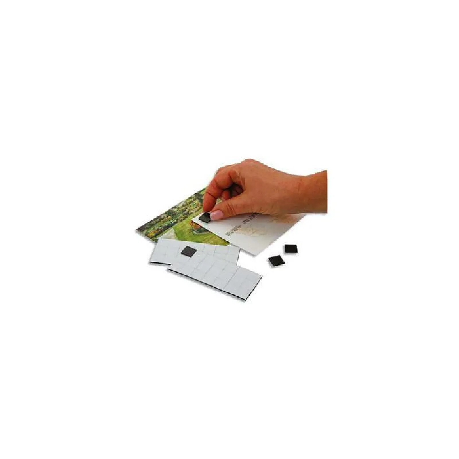 Carrés Magnétiques Adhésifs - 20x20x1,5 Mm, Aimants Puissants Avec Colle Double Face, Pour Organisation Frigo Ou Bureau - 6