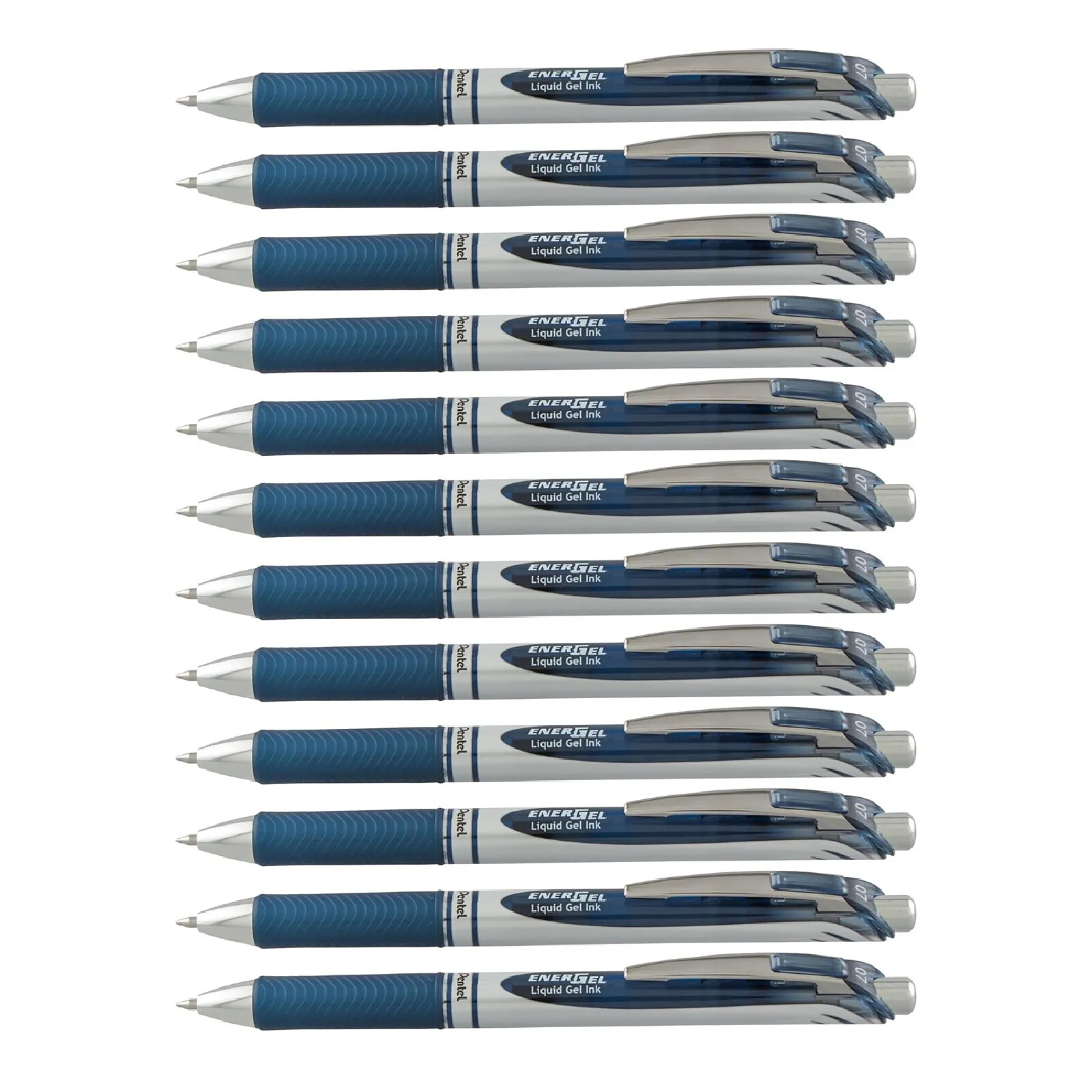 PENTEL Stylo Roller encre gel rétractable ENERGEL BL77 Pointe 0,7 mm bleu nuit x 12