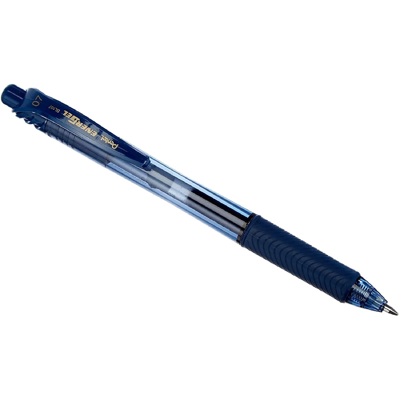 Lot De 12 Stylos Gel Pentel Energel BL107 - Pointe 0.7mm Bleu | Encre Séchage Rapide Confort