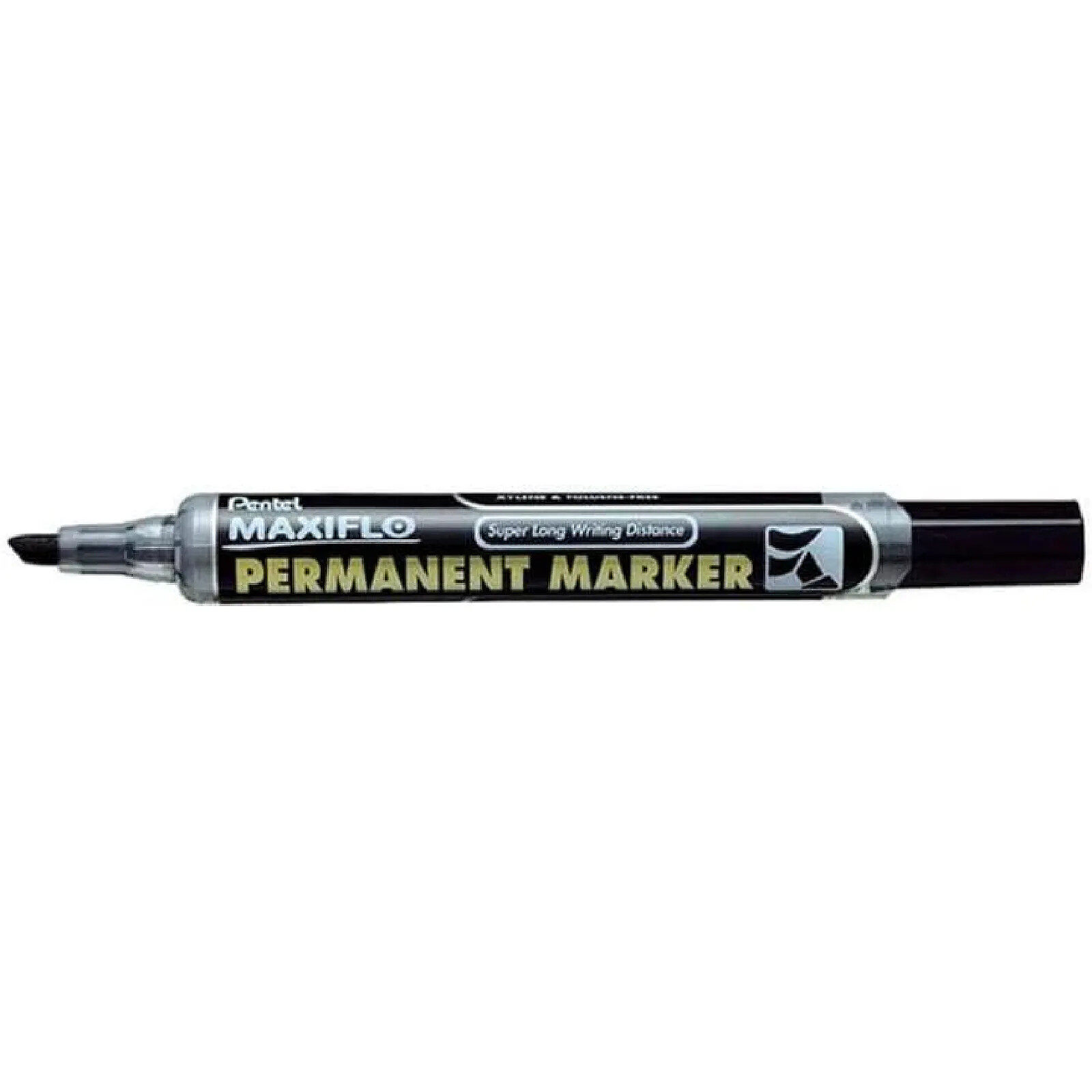 PENTEL Marqueur Permanent MAXIFLO NLF60 Pointe Biseautée 1 - 3,5mm Noir x 12