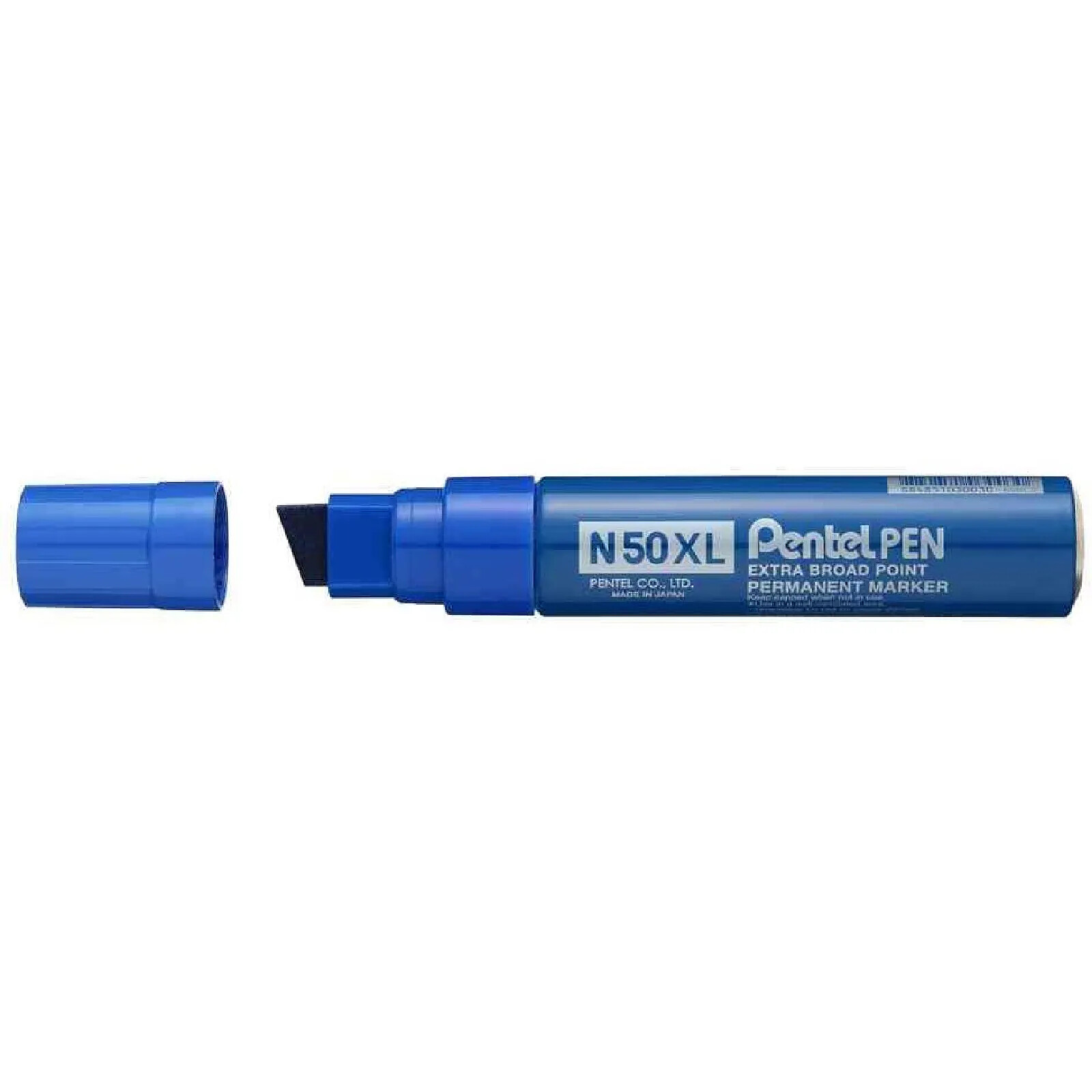 PENTEL Marqueur permanent N50XL, pointe biseautée, bleu x 6