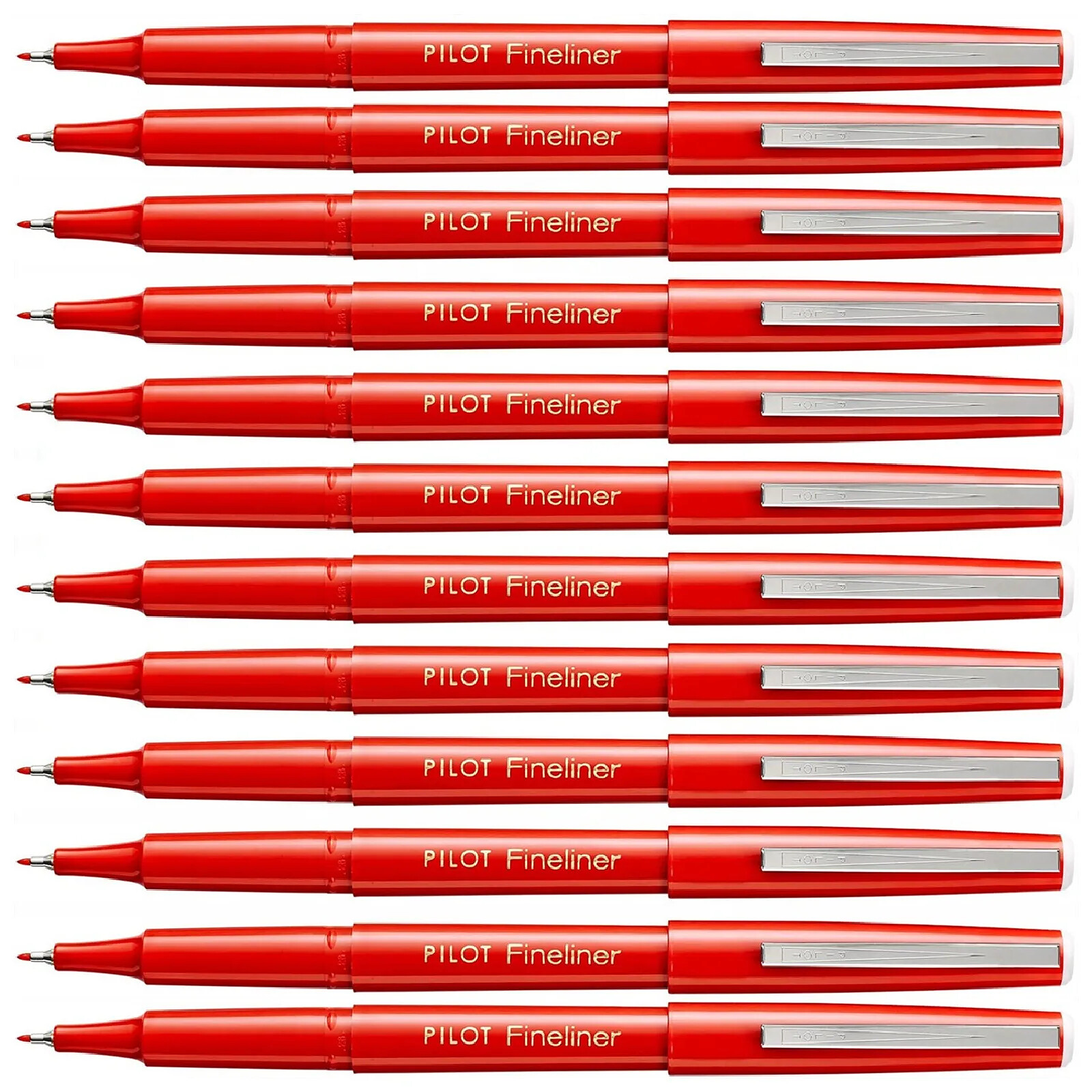 PILOT Feutre extra fin Fineliner extra fin 0,4 mm rouge x 12