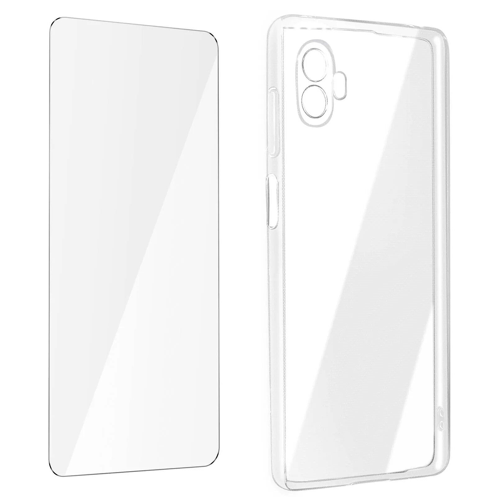 Avizar Coque pour Galaxy Xcover 6 Pro Silicone Gel et Film Verre Trempé 9H